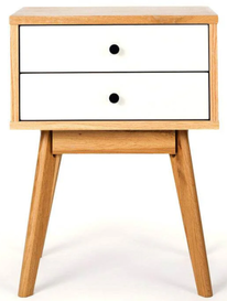 Radius 2drw Bedside White 